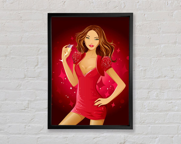 Pink Champaign Framed Print