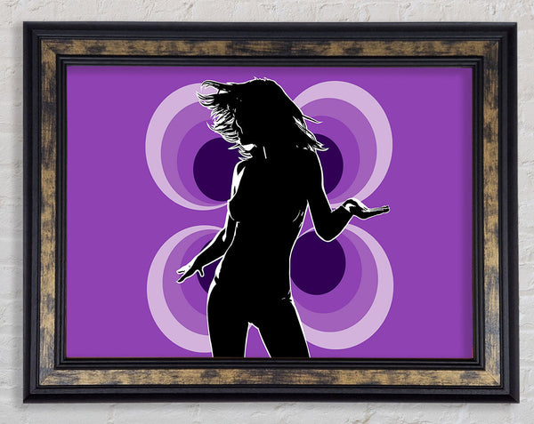 Purple Disco Diva Framed Print