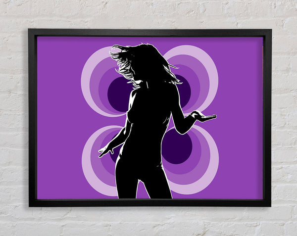 Purple Disco Diva Framed Print