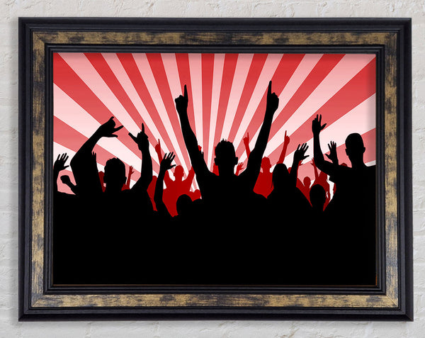 Red Rave Framed Print