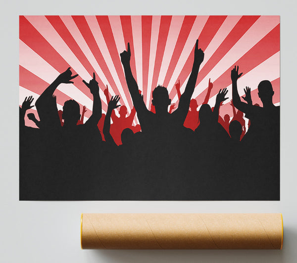 Red Rave Giclee Print