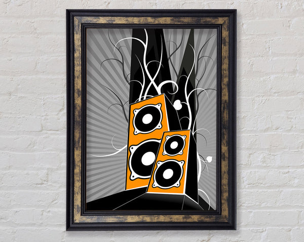 Speaker Sounds Framed Print