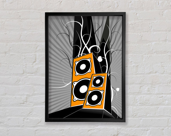 Speaker Sounds Framed Print