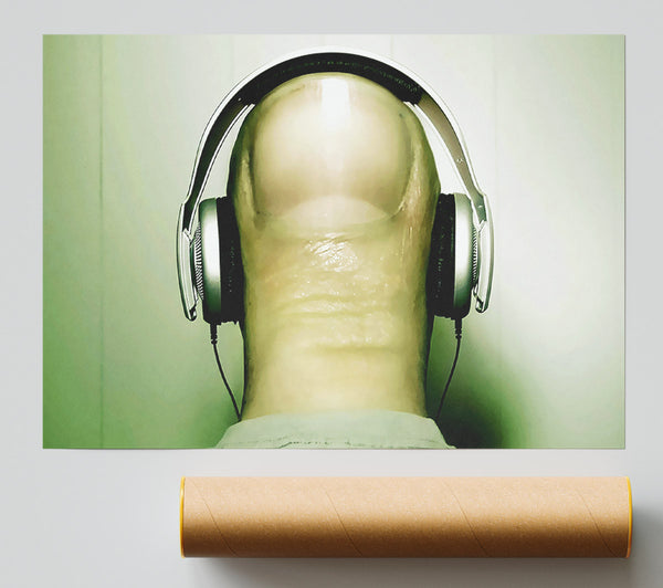 Thumb Headphones Giclee Print