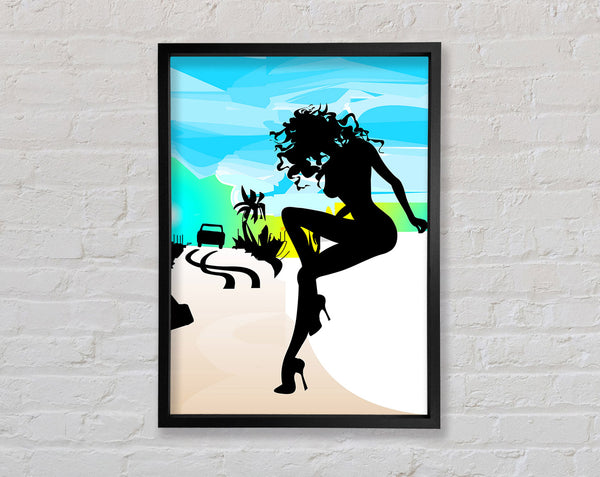 Woman Of The Night Framed Print
