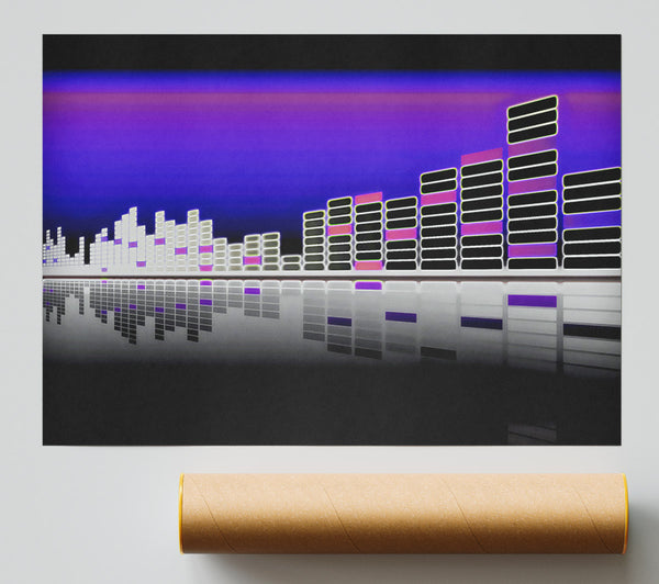 Graphic Equalizer Reflection Giclee Print