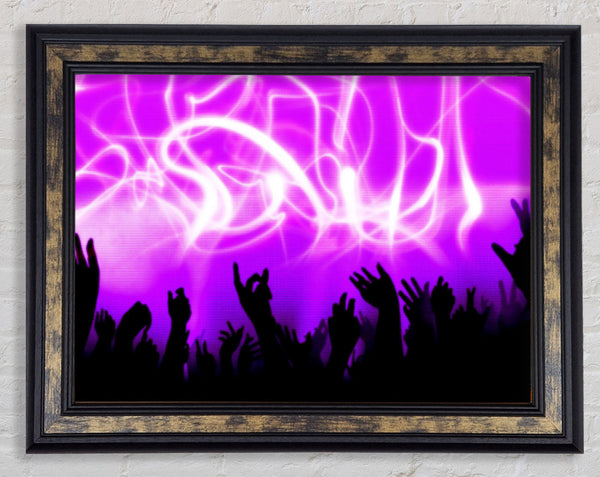 Rave Lights Pink Framed Print
