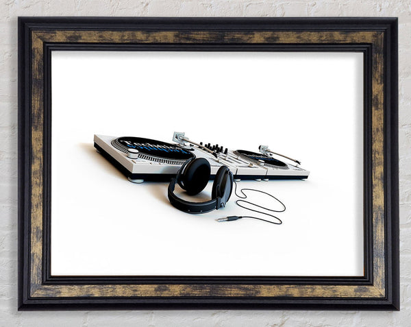 Dj Double Deck Framed Print