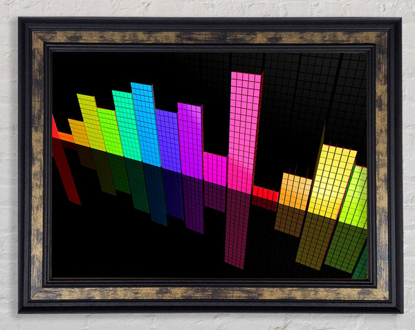Colourful Equalizer Framed Print
