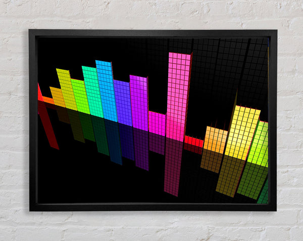 Colourful Equalizer Framed Print