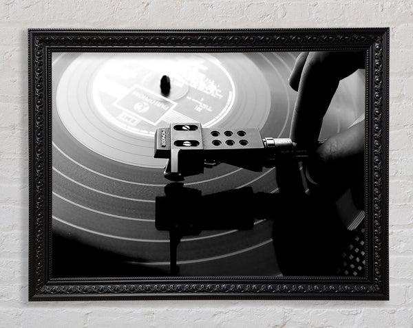 Dj Put Another Record On Framed Print