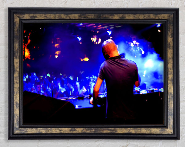 Dj Mixing Framed Print