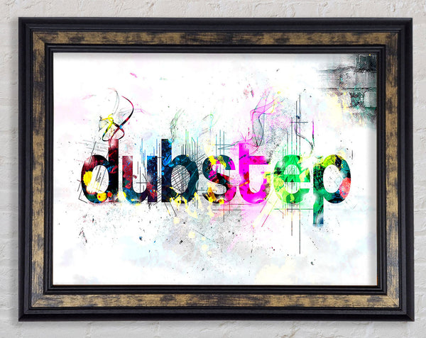 Dubstep Coloured Framed Print