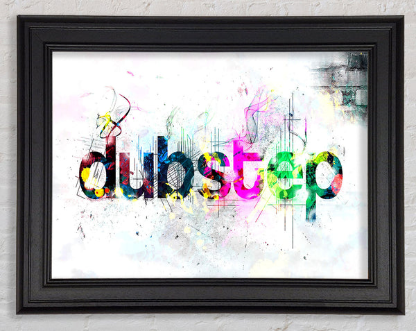 Dubstep Coloured Framed Print