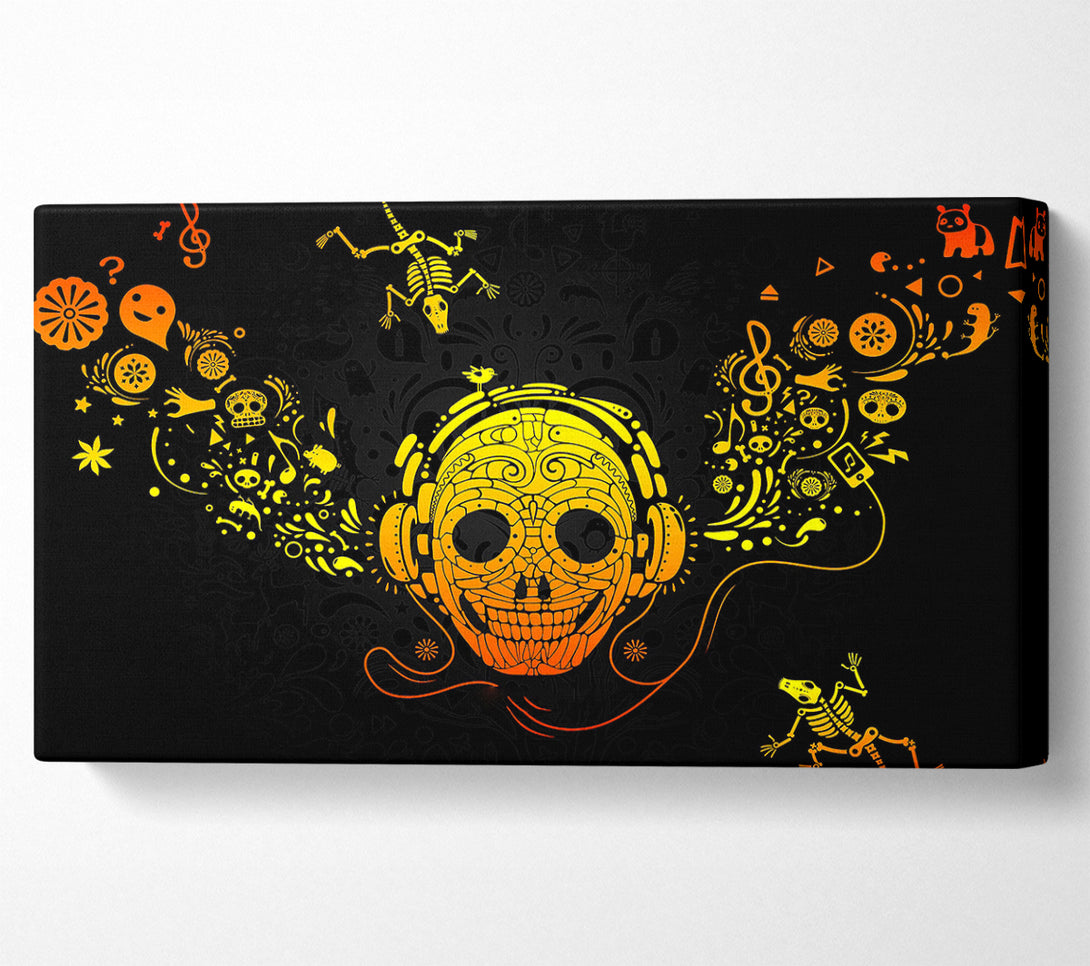  A Canvas Print of Skeleton Heads Canvas Print