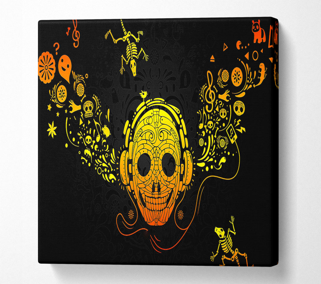  A Canvas Print of Skeleton Heads Canvas Print