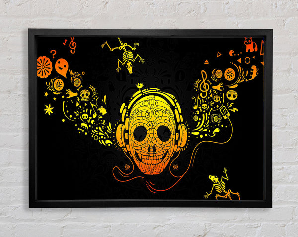 Skeleton Heads Framed Print