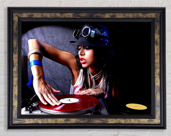 Sexy Dj Girl Framed Print