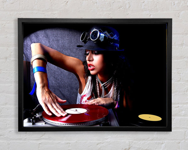 Sexy Dj Girl Framed Print