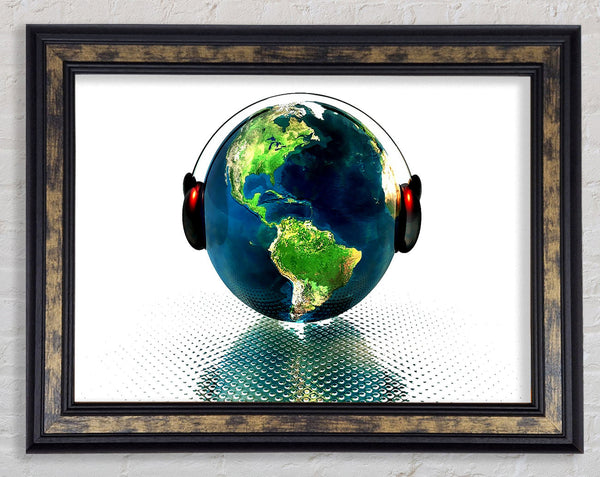 Earth In Music Framed Print