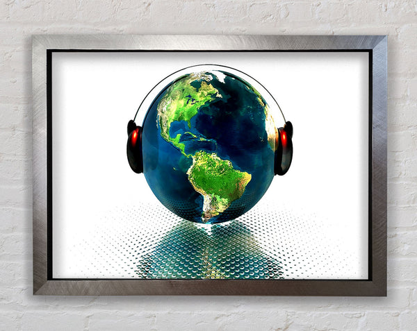 Earth In Music Framed Print