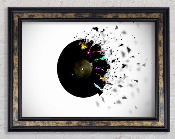 Record Blast Framed Print