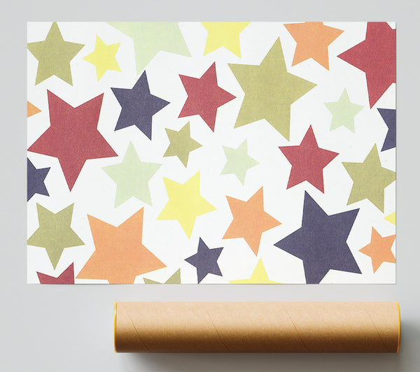 Colourful Stars Giclee Print