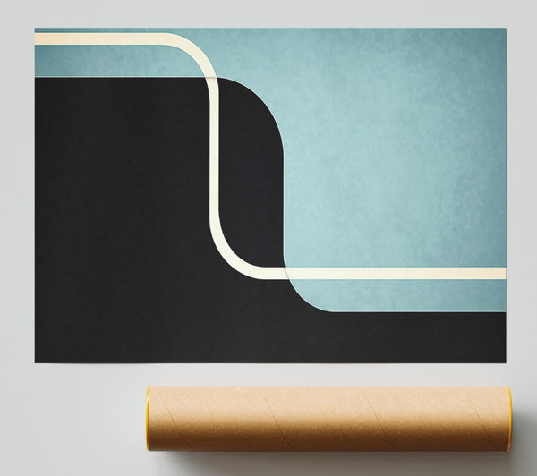 Abstract Yin Yang Poster
