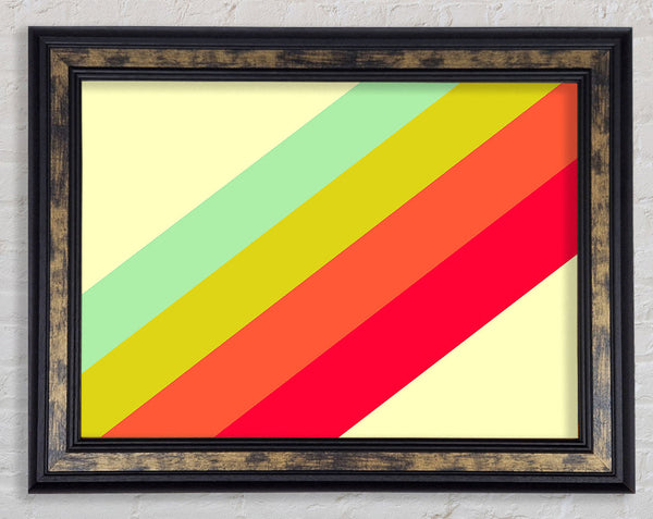 Retro Rainbow Framed Print