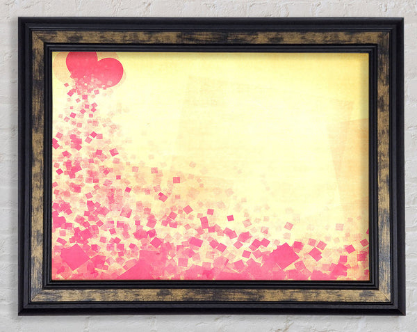 Pink Squares Framed Print