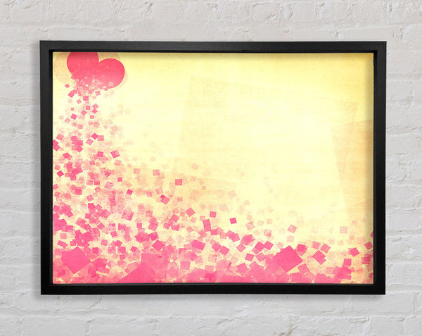 Pink Squares Framed Print
