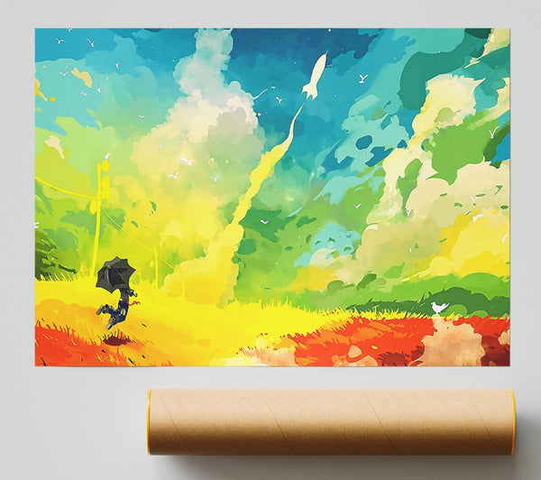 Clouds Multicolour Print