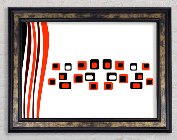 Squares And Stripes Framed Print