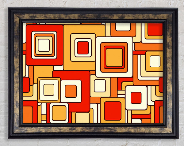 Psychedelic Orange Framed Print