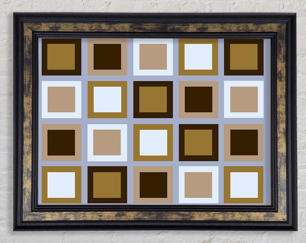 Squared In Square Framed Print