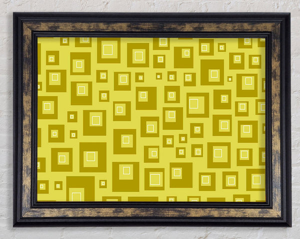 Squareness Of Green Framed Print