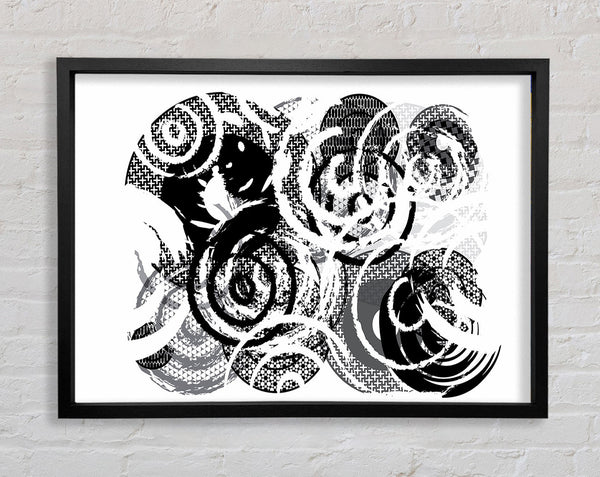 Wirbel aus Kreisen B n W 