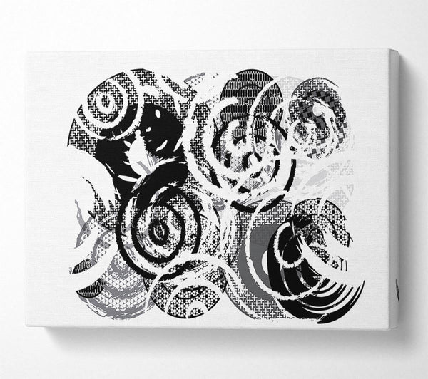 Swirls Of Circles B n W