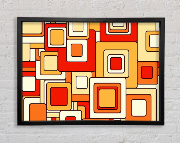 The Square Root Orange Framed Print