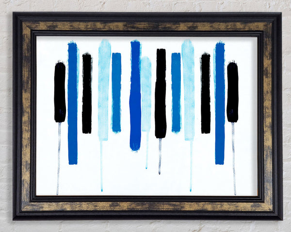 Piano Key Blues Framed Print
