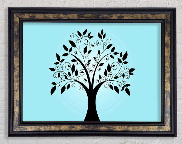 Surreal Blue Tree Framed Print
