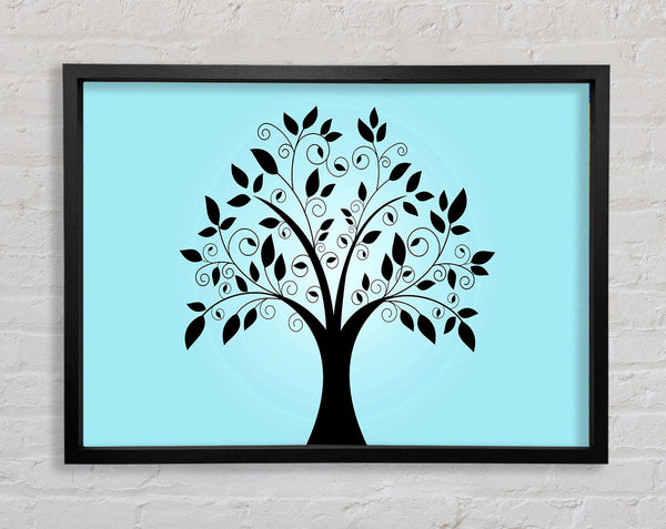 Surrealer blauer Baum 