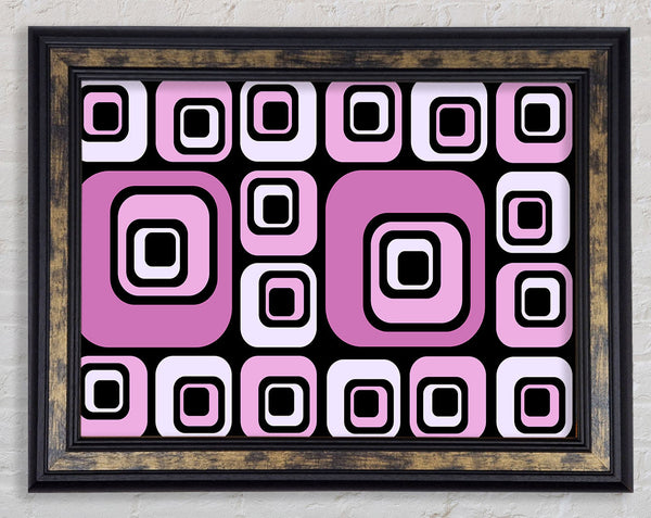 Squareness Of Pink Framed Print