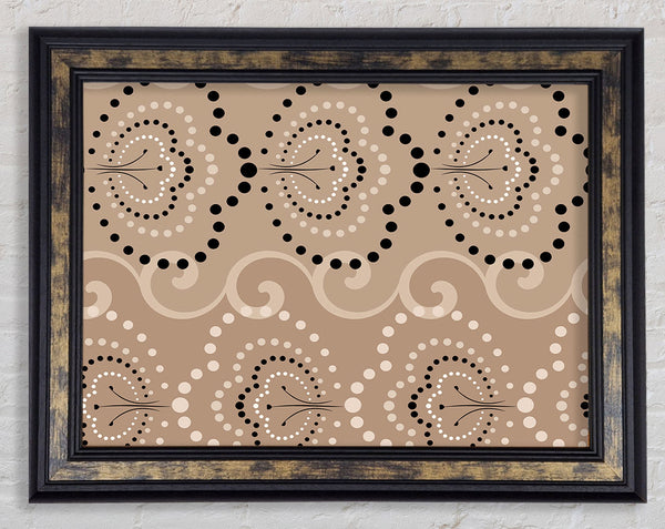 Beige Blumenwellen 