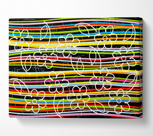 Vertical Rainbow Daisies
