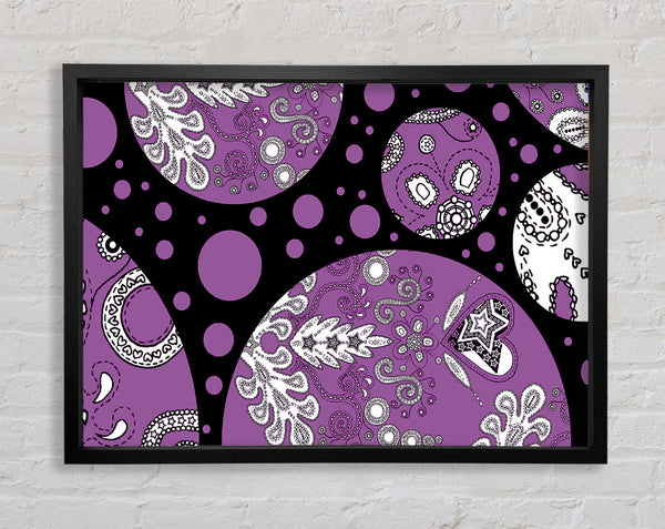 Planets Purple Framed Print