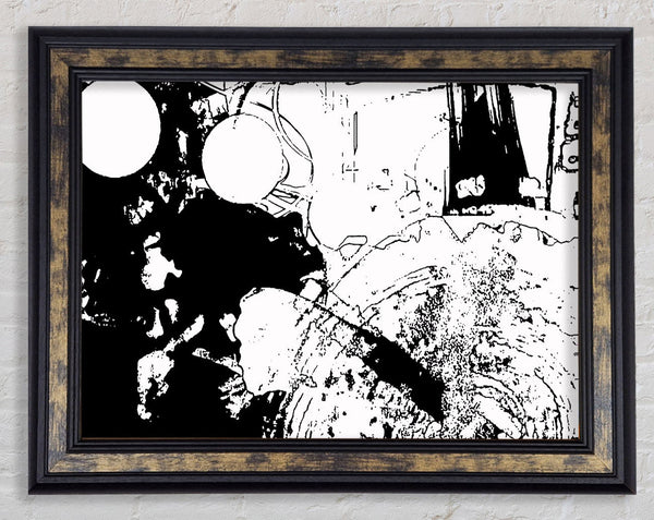 Lantens In The Night White On Purple Framed Print