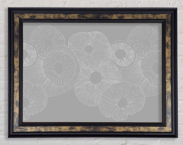 Intertwine (Portrait) Grey Framed Print