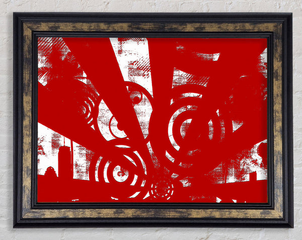 Shaft Of Light Red Framed Print