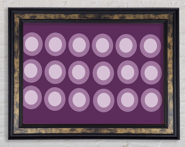 Circles Of Light Lilac On Lilac Framed Print